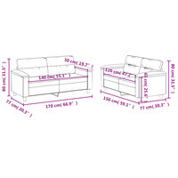 2-delige Loungeset met kussens kunstleer wijnrood 7