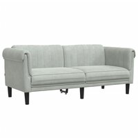 2-delige Loungeset fluweel lichtgrijs 4