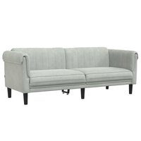 2-delige Loungeset fluweel lichtgrijs 5