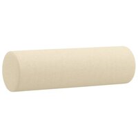 Driezitsbank met sierkussens 180 cm stof cr&amp;egrave;mekleurig 6