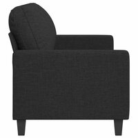 Driezitsbank 180 cm stof zwart 5