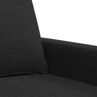 Driezitsbank 180 cm stof zwart 7