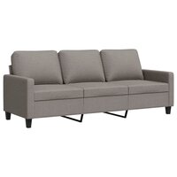 Driezitsbank 180 cm stof taupe 2