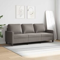 Driezitsbank 180 cm stof taupe 3