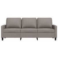 Driezitsbank 180 cm stof taupe 4