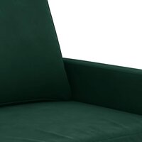 Driezitsbank 180 cm fluweel donkergroen 6