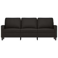 Driezitsbank 180 cm fluweel zwart 3