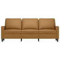 Driezitsbank 180 cm fluweel bruin 3
