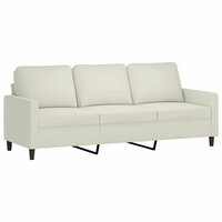 Driezitsbank 180 cm fluweel cr&amp;egrave;mekleurig 2