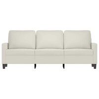 Driezitsbank 180 cm fluweel cr&amp;egrave;mekleurig 3