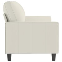 Driezitsbank 180 cm fluweel cr&amp;egrave;mekleurig 4
