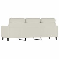 Driezitsbank 180 cm fluweel cr&amp;egrave;mekleurig 5