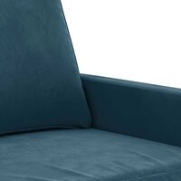 Driezitsbank 180 cm fluweel blauw 6