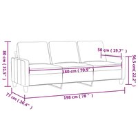 Driezitsbank 180 cm fluweel blauw 8