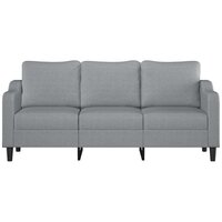 Driezitsbank 180 cm stof lichtgrijs 3