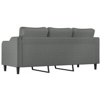 Driezitsbank 180 cm stof donkergrijs 5