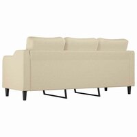Driezitsbank 180 cm stof cr&amp;egrave;mekleurig 5