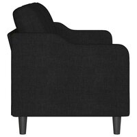 Driezitsbank 180 cm stof zwart 4