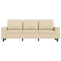 Driezitsbank 180 cm stof cr&amp;egrave;mekleurig 3