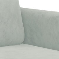 Driezitsbank 180 cm fluweel lichtgrijs 6