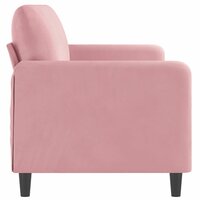 Driezitsbank 180 cm fluweel roze 4