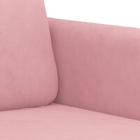 Driezitsbank 180 cm fluweel roze 6