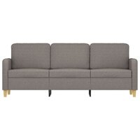 Driezitsbank 180 cm stof taupe 3