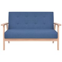 Tweezitsbank stof blauw 2