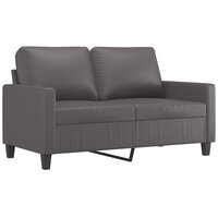 Tweezitsbank 120 cm kunstleer grijs 2