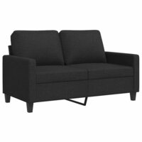 Tweezitsbank 120 cm stof zwart 2