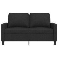 Tweezitsbank 120 cm stof zwart 4