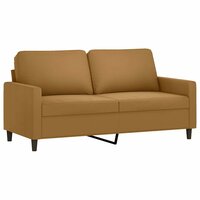 Tweezitsbank 140 cm stof bruin 2