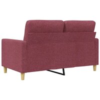 Tweezitsbank 120 cm stof wijnrood 6