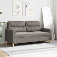 Tweezitsbank 140 cm stof taupe 3