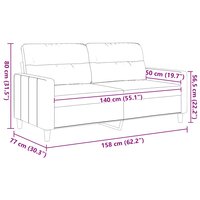 Tweezitsbank 140 cm stof taupe 9