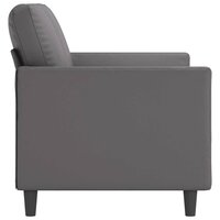 Tweezitsbank 120 cm kunstleer grijs 5