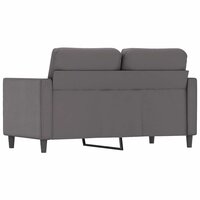 Tweezitsbank 120 cm kunstleer grijs 6
