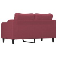 Tweezitsbank 140 cm stof wijnrood 5