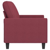 Tweezitsbank 140 cm stof wijnrood 4