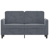 Tweezitsbank 120 cm fluweel donkergrijs 3