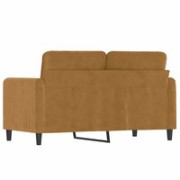 Tweezitsbank 120 cm fluweel bruin 5