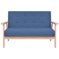 Bankstel stof blauw 2-delig 3