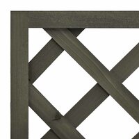 Latwerkplantenbak 50x25x90 cm massief vurenhout grijs  5