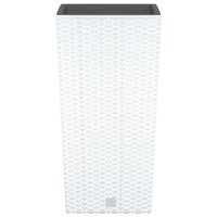 Plantenbak met uitneembare bak rattan-look 11/26,5 L PP wit 4