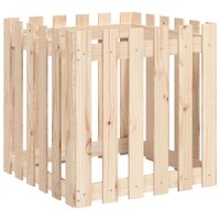 Plantenbak met hekontwerp 60x60x60 cm massief grenenhout 2