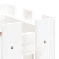 Plantenbak met hekontwerp 60x30x30 cm massief grenenhout wit 7