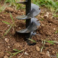 Grondboor 100 mm met 5 m verlengstuk Staal 3