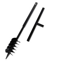 Grondboor met handvat 120 mm en verlengstukken 5 m (staal) 4
