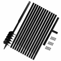 Grondboor met handvat 120 mm en verlengstukken 13 m (staal) 2