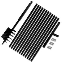 Grondboor met handvat 180 mm en verlengstukken 13 m (staal) 2